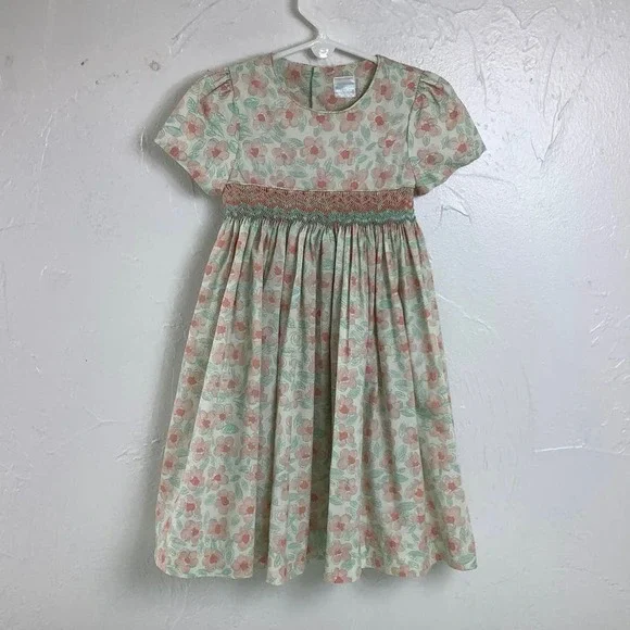 Edgehill Collection Smocked Pastel floral dress size 3T EUC - Picture 5 of 11